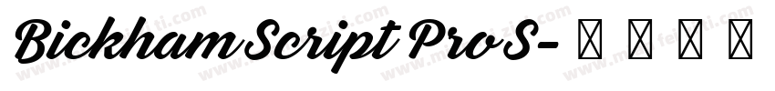 Bickham Script Pro S字体转换